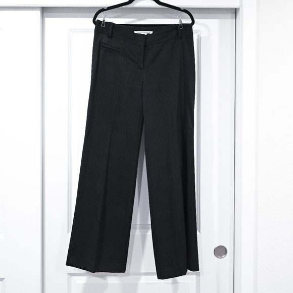 Diane Von Furstenberg Size 10 Wide Leg Black Pants | SIze 10 - Picture 1 of 9
